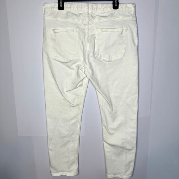 Everlane White Boyfriend High Rise Ankle Jeans Size 32 Regular - Picture 4 of 6